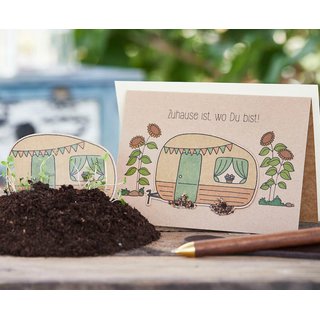 Saatsteckkarte Zuhause ist, wo du bist