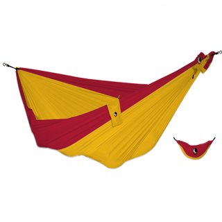 Reiseh&auml;ngematte DOUBLE Dark Yellow - Burgundy