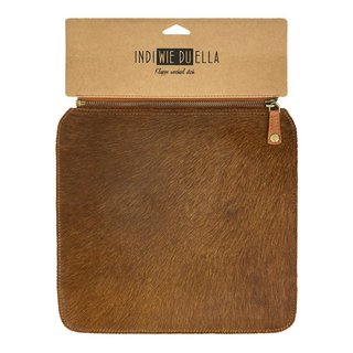 Wechselklappe HAIR braun IndiWIEDUella, Rindsleder