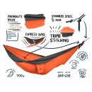 Reiseh&auml;ngematte KING SIZE  Orange - Dark Grey