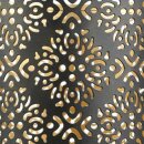 Windlicht 10x13cm BAROQUE schwarz-gold, Eisenblech