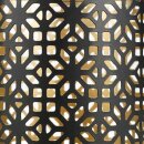 Windlicht 10x13cm ARABIC STAR schwarz-gold, Eisenblech