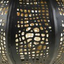 Windlicht 12cm NET schwarz-gold, Eisenblech