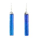 Ohrh&auml;nger PALILLO indigo Dicroglas, Silber