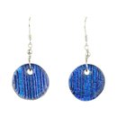 Ohrh&auml;nger DICRO STRIPES indigo, Silber