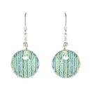 Ohrh&auml;nger DICRO STRIPES transparent-pastell, Silber